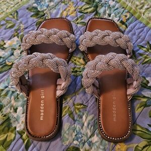 Bling and Braided Sandals